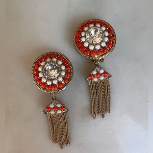 RARE Hobé Mesh flower crest earrings vintage 1960/1970